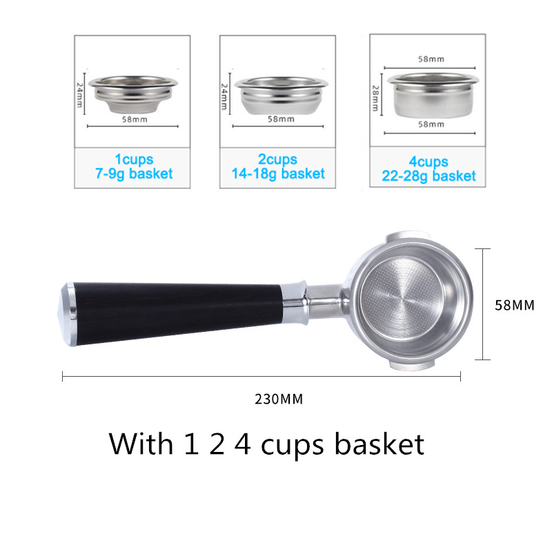 Coffee Machine Expobar - Expobar E61 58MM nagi Portafilter drewniany