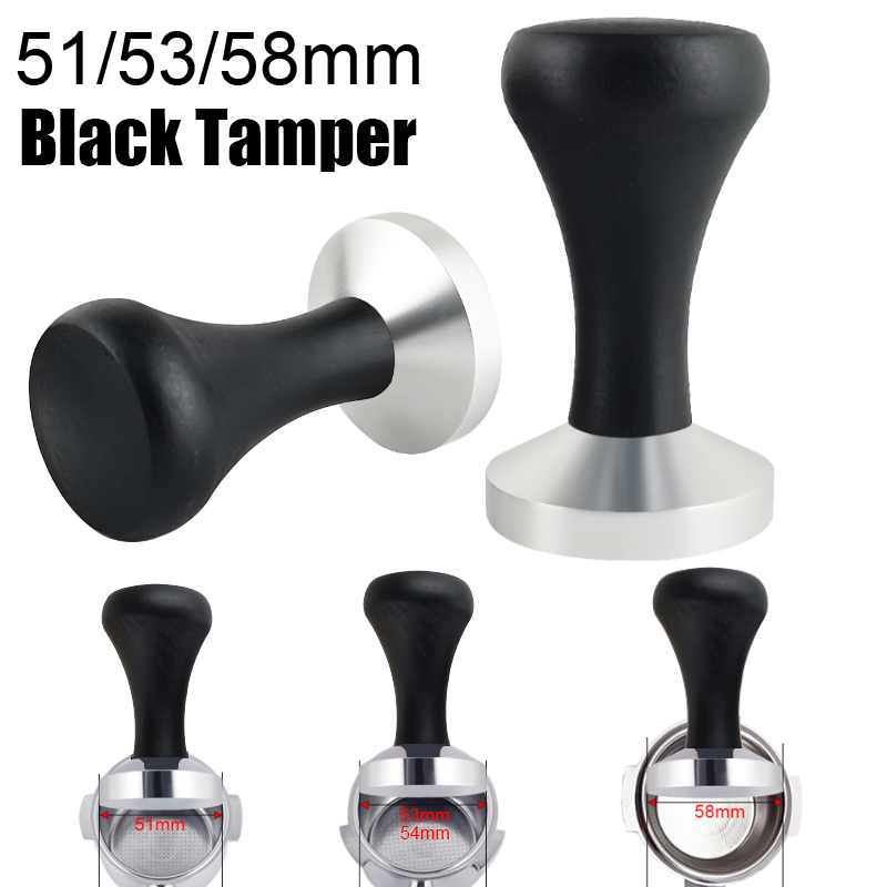Espresso Tamper Set - 51mm/53mm/58mm Tamper do espresso Czarny drewniany