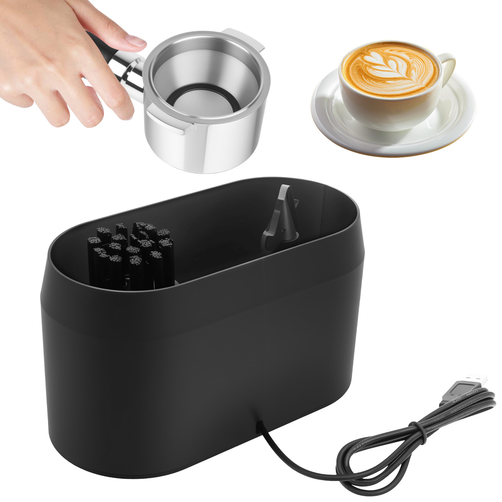 Coffee Equipment Holder - Automatyczny elektryczny czyścik do knock boxa,